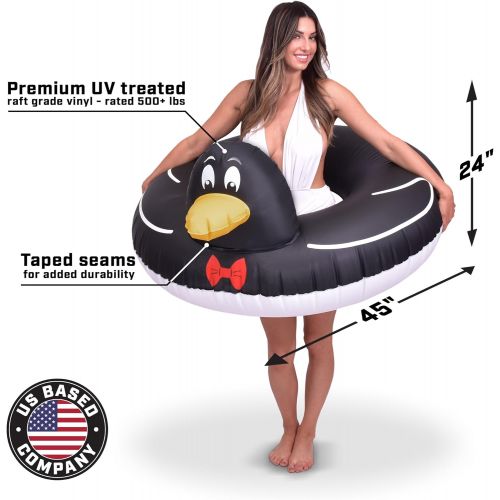  GoFloats Inflatable Penguin Pool Float Party Tube, Float in Style (for Adults and Kids)