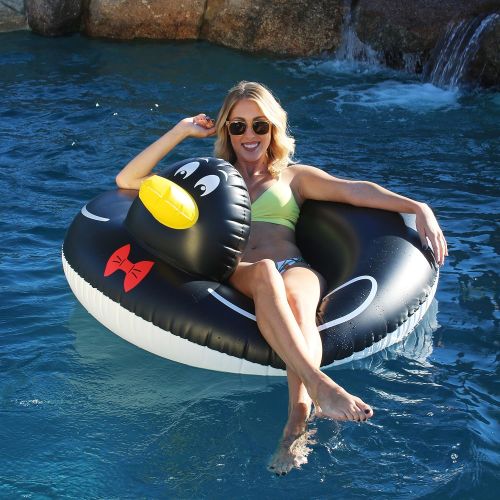  GoFloats Inflatable Penguin Pool Float Party Tube, Float in Style (for Adults and Kids)