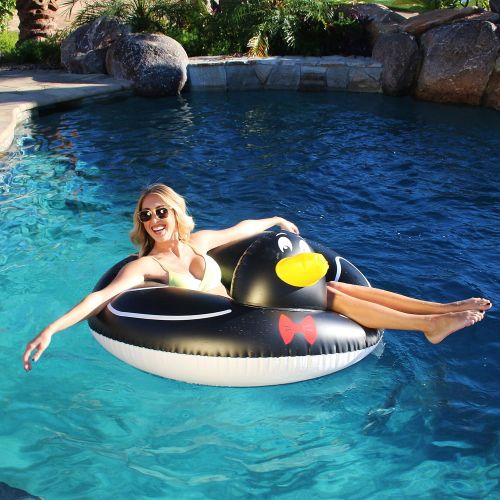  GoFloats Inflatable Penguin Pool Float Party Tube, Float in Style (for Adults and Kids)