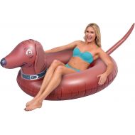 GoFloats Wiener Dog Party Tube Inflatable Raft, Float in Style (for Adults and Kids), Brown