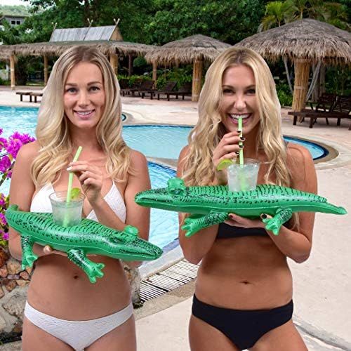  GoFloats Inflatable Pool Drink Holders (3 Pack) Designed in the US | Huge Selection from Unicorn, Flamingo, Palm and More | Float Your Hot Tub Drinks In Style