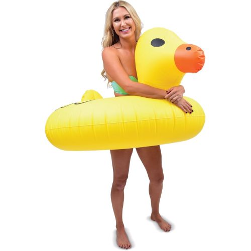  GoFloats Inflatable Rubber Duck Pool Float Party Tube, Float in Style (for Adults and Kids)