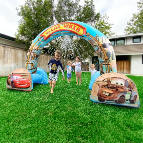  GoFloats Disney Inflatable Arch Sprinkler Choose Between Cars, Frozen and Finding Nemo