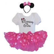 GoForDance 1st 2nd 3rd 4th 5th 6th Birthday Girl Shirt with Polka Dot Tutu and Headband 3 PCs Outfit Set