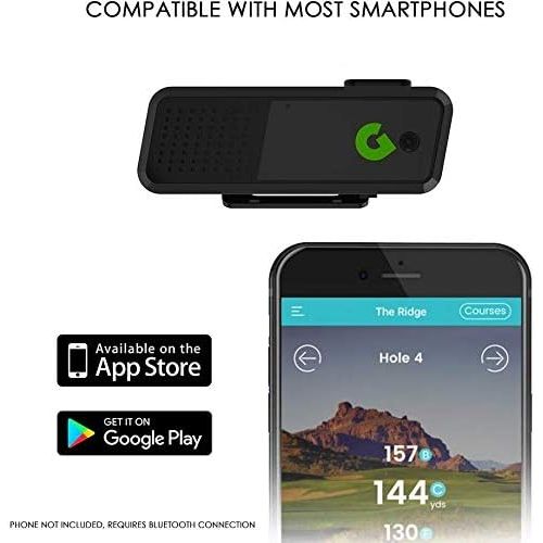  [아마존베스트]GoGolf GPS Clip On Handsfree Bluetooth Golf GPS Rangefinder to Track Distance of Your Last Shot and Yardage to Greens