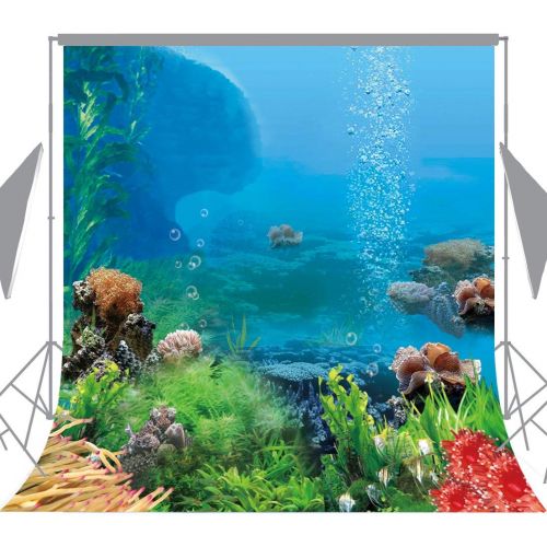  GoHeBe 10X10FT Underwater World Seamless Vinyl Photography Backdrop Photo Background Studio Prop TD20