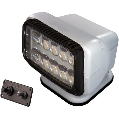  GoLight LED Permanent Mount t Searchlight with Dash Mounted Remote, White