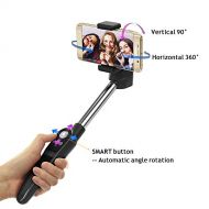 GoMi Multifunctional Selfie Stick for Android iOS Wireless Bluetooth 4.0 Built-in Remote Control Shutter Automatic 360° Angle Adjustment Wide-Angle Panorama Shot Image Stabilizatio
