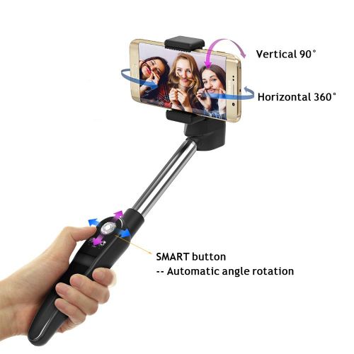  GoMi Multifunctional Selfie Stick for Android iOS Wireless Bluetooth 4.0 Built-in Remote Control Shutter Automatic 360° Angle Adjustment Wide-Angle Panorama Shot Image Stabilizatio