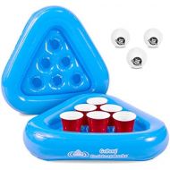 [아마존베스트]GoPong Pool Pong Rack Floating Beer Pong Set, Includes 2 Rafts and 3 Pong Balls