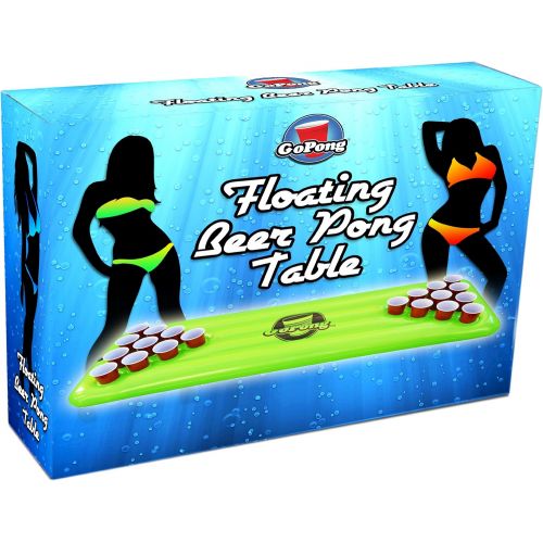  GoPong Pool Pong Table, Inflatable Floating Beer Pong Table, Includes 3 Pong Balls