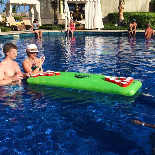  GoPong Pool Pong Table, Inflatable Floating Beer Pong Table, Includes 3 Pong Balls