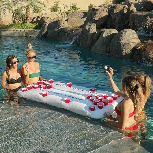  GoPong Pool Lounge Floating Beer Pong Table Inflatable with Social Floating