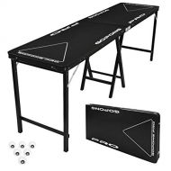 GoPong PRO 8 Foot Premium Beer Pong Table - Heavy Duty (Black, 36-Inch Tall)