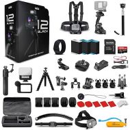 Go Pro HERO12 Black Creator Edition - Includes Volta (Battery Grip, Tripod, Remote), Media Mod, Light Mod, Waterproof Action Camera + 64GB Card, 50 Piece Accessory Kit and 2 Extra Batteries