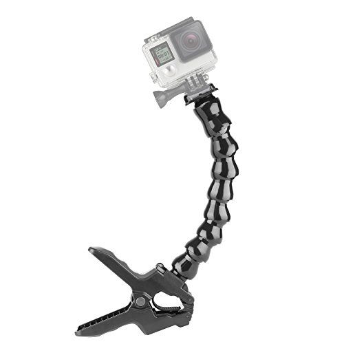 고프로 GoPro Jaws Flex Clamp Mount with Adjustable Gooseneck Compatible with Gopro Hero, Fusion, Hero 7, 6, 5, 4, Session, 3+, 3, 2, 1 Cameras