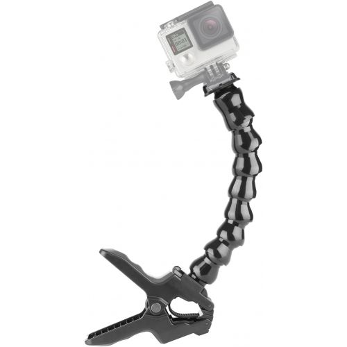 고프로 GoPro Jaws Flex Clamp Mount with Adjustable Gooseneck Compatible with Gopro Hero, Fusion, Hero 7, 6, 5, 4, Session, 3+, 3, 2, 1 Cameras