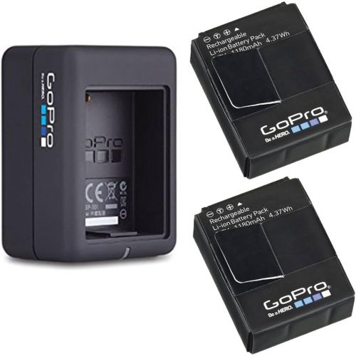 고프로 GoPro 2 Genuine Original Rechargeable Battery Pack and GoPro Dual Battery Charger for GoPro HD HERO3+, HERO3 AHDBT-302 AHBBP-301