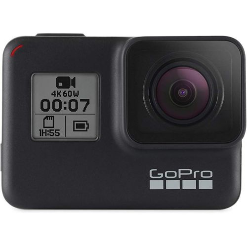 고프로 GoPro HERO7 Black + Blue Lanyard Sleeve - Waterproof Digital Action Camera with Touch Screen 4K HD Video 12MP Photos Live Streaming Stabilization