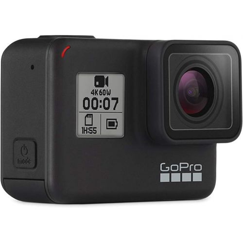 고프로 GoPro HERO7 Black + Blue Lanyard Sleeve - Waterproof Digital Action Camera with Touch Screen 4K HD Video 12MP Photos Live Streaming Stabilization
