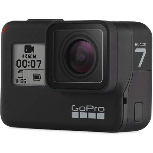 고프로 GoPro HERO7 Black - Waterproof Action Camera with Touch Screen (HERO7 Black), 4K HD Video, 12MP Photos, Live Streaming and Stabilization - Base Kit