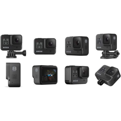 고프로 GoPro Hero8 Action Camera (Black) with Extreme Bundle: Includes Underwater Housing for GoPro Hero8, Seller Replacement Battery, Floating Hand Grip for GoPro, and Much More