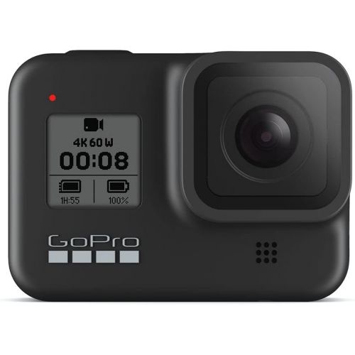 고프로 GoPro HERO8 Black Digital Action Camera - Waterproof, Touch Screen, 4K UHD Video, 12MP Photos, Live Streaming, Stabilization - with Mega Accessory Kit - All You Need Bundle