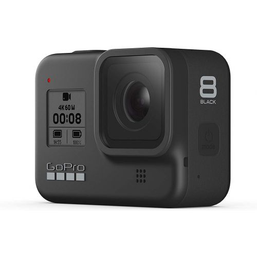 고프로 GoPro Hero 8 Action Camera with 2 Total Batteries, Two Sandisk 32GB Extreme MicroSD Cards, GoPro Shorty Tripod, Head Mount Strap, Camera Case, Card Reader and Cleaning Cloth