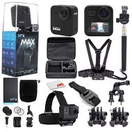 GoPro MAX 360 Waterproof Action Camera - Camera W/Touch Screen - Spherical 5.6K30 HD Video - 16.6MP 360 Photos - 1080p Live Streaming Stabilization - with Mega Accessory Kit - Get