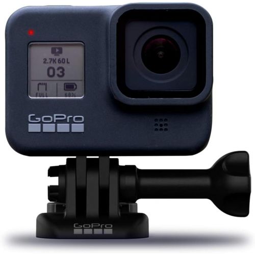 고프로 GoPro HERO8 Black Digital Action Camera - Waterproof, Touch Screen, 4K UHD Video, 12MP Photos, Live Streaming, Stabilization - with 64GB Memory Card and 50 Piece Accessory Kit - Fu