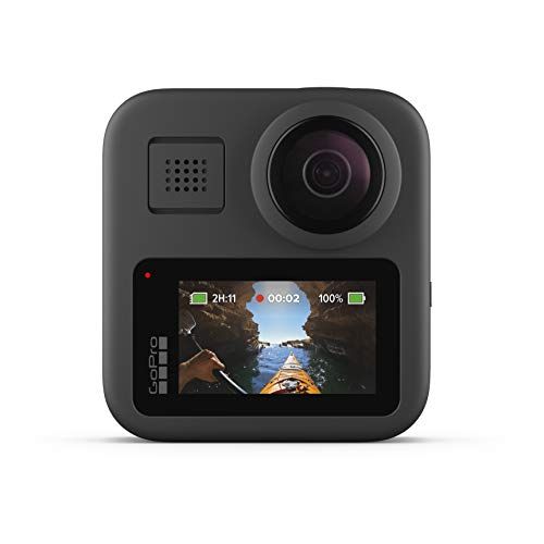 고프로 GoPro MAX  Waterproof 360 + Traditional Camera with Touch Screen Spherical 5.6K30 HD Video 16.6MP 360 Photos 1080p Live Streaming Stabilization