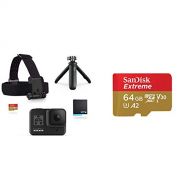 GoPro Pacchetto HERO8 Black - Include Shorty, cinghia per la Testa, batteria di riserva e scheda di Memoria da 32 GB + Kit di accessori