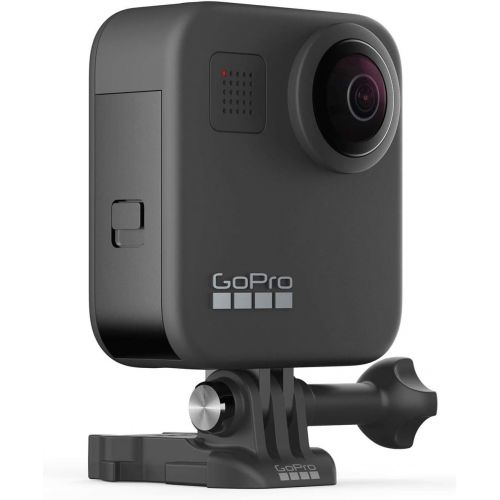 고프로 GoPro MAX Waterproof 360 Camera with Touch Screen, 5.6K30 UHD Video 16.6MP Photos 1080p Live Streaming Bundle with Hand Grip, Battery, 32GB microSD Card, Cleaning Kit