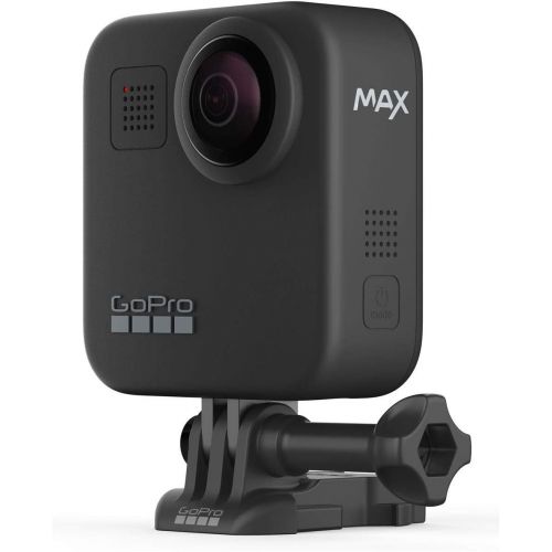 고프로 GoPro MAX Waterproof 360 Camera with Touch Screen, 5.6K30 UHD Video 16.6MP Photos 1080p Live Streaming Bundle with Hand Grip, Battery, 32GB microSD Card, Cleaning Kit