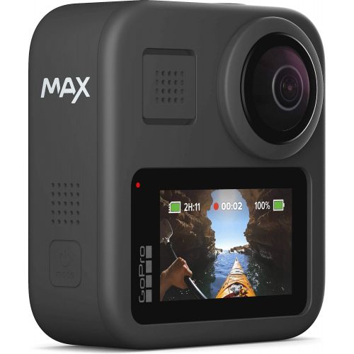 고프로 GoPro MAX 360 Action Camera with Premium Accessory Bundle ? Includes: SanDisk Extreme 32GB microSDHC Memory Card, Rechargeable Underwater LED Light, Protective Carrying Case & Much