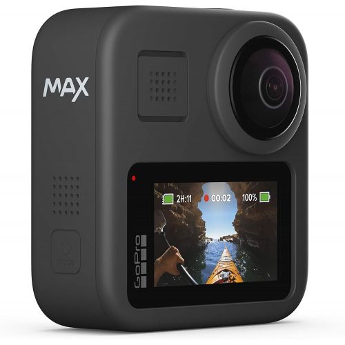 고프로 GoPro MAX ? Waterproof 360 + Traditional Camera with Touch Screen Spherical 5.6K30 HD Video 16.6MP 360 Photos 1080p Live Streaming Stabilization