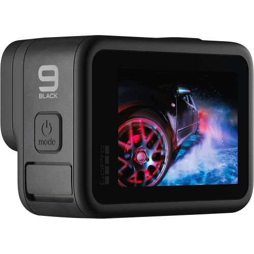 고프로 GoPro HERO9 (Hero 9) Action Camera (Black) with Premium Accessory Bundle ? Includes: SanDisk Ultra 64GB microSD Memory Card, Spare Battery, Underwater Housing, Carrying Case, & Muc