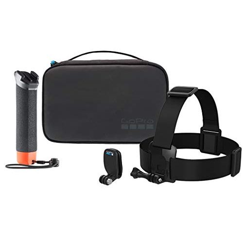 고프로 Go Pro Adventure Kit Includes The Handler (Floating Hand Grip), Head Strap + QuickClip, and Compact Case - Official GoPro Accessory (AKTES-002)