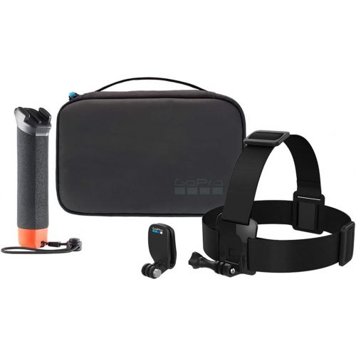 고프로 Go Pro Adventure Kit Includes The Handler (Floating Hand Grip), Head Strap + QuickClip, and Compact Case - Official GoPro Accessory (AKTES-002)