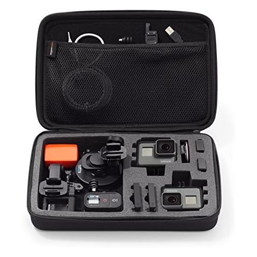 고프로 [아마존베스트]Magnetic Swivel Clip - Official GoPro Accessory & AmazonBasics Carry Case for GoPro Action Cameras - Large