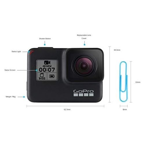 고프로 [아마존베스트]GoPro HERO7 Black - waterproof digital action camera with touchscreen, 4K HD videos, 12 MP photos, live streaming, stabilization