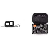 [아마존베스트]GoPro Case + Lanyard for HERO8 Black - Blackout (Official GoPro Accessory) Black & Amazon Basics Carry Case for GoPro Action Cameras - Large