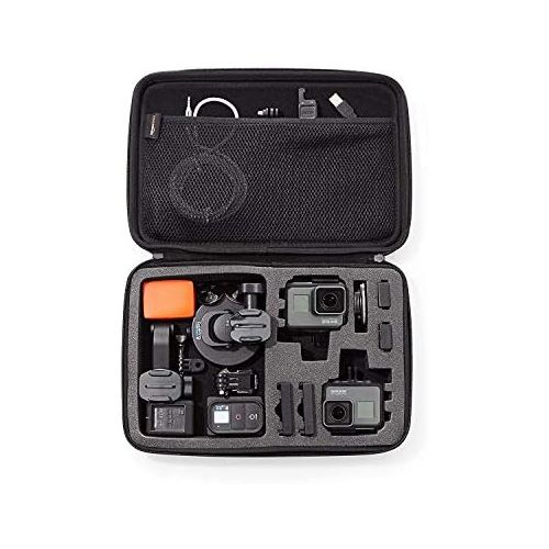 고프로 [아마존베스트]GoPro Case + Lanyard for HERO8 Black - Blackout (Official GoPro Accessory) Black & Amazon Basics Carry Case for GoPro Action Cameras - Large