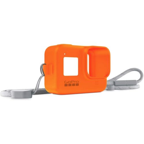 고프로 [아마존베스트]GoPro Case + Lanyard for HERO8 Black - Hyper Orange (Official GoPro Accessory) & Amazon Basics Carry Case for GoPro Action Cameras - Large