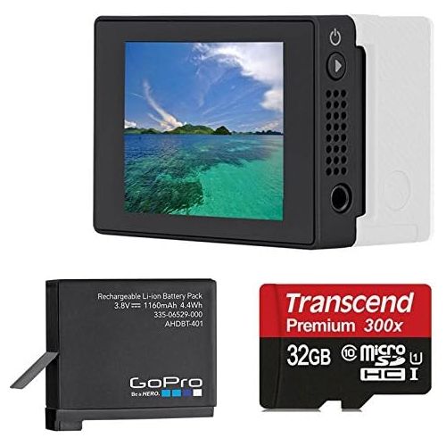 고프로 GoPro LCD Touch BacPac For Gopro Hero4 + Gopro GoPro Rechargable Battery for HERO4 With 32GB micro SD Card Bundle