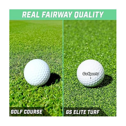  GoSports Golf Hitting Mats - Artificial Turf Training Mat for Indoor/Outdoor Swing Practice, Includes 3 Rubber Tees - Choose Your Style