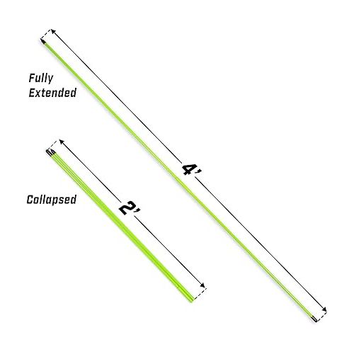  GoSports Golf Alignment Training Sticks 3 Pack - 48 Inch Golf Alignment Aid Practice Rods