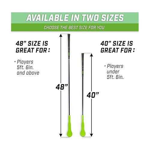  GoSports Golf Swing Trainers - Build Strength, Tempo and Flexibility - Great for Warm Ups and All Skill Levels - 40 Inch or 48 Inch