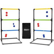 GoSports Ladder Toss Indoor & Outdoor Game Set with 6 Soft Rubber Bolo Balls and Travel Carrying Case - Choose Pro or Classic