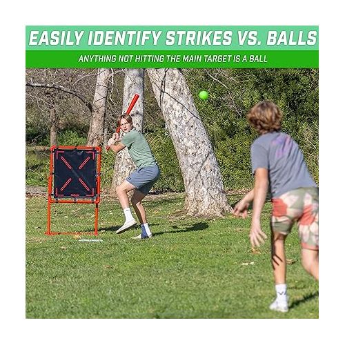  GoSports Baseball Strike Zone Target for Plastic Balls - Compatible with Blitzball and Wiffle Ball